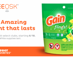 Sam's Club –  Free Gain Flings Detergent Sample