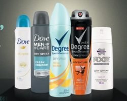 Dove, Degree, & Axe Samples (Dry Spray Antiperspirant)