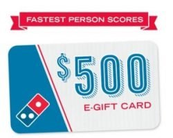 Over 37,000 Dominos Gift Card Giveaway