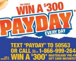 Hersheys Payday Instant Win Game (Prepaid Gift Cards)